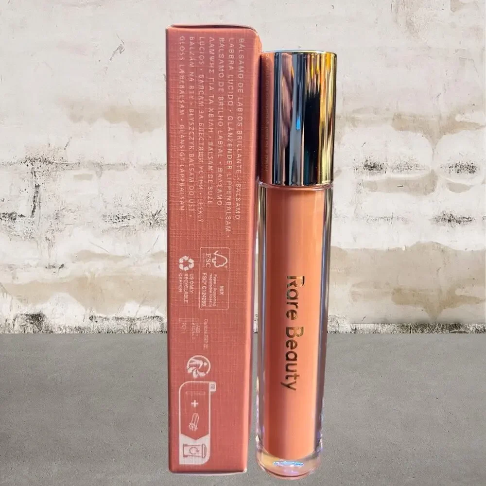 Rare Beauty Stay Vulnerable Glossy Lip Balm in Nearly Petal NIB